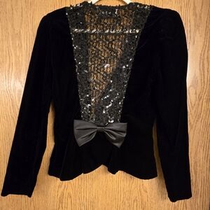 Zum Zum by Niki Livas Black Sequin Blazer